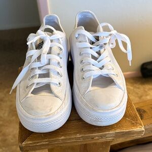 Classic Low-Top White Canvas Sneakers